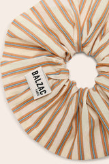 Chouchou Billy XL  rayures orange, bleu et écru