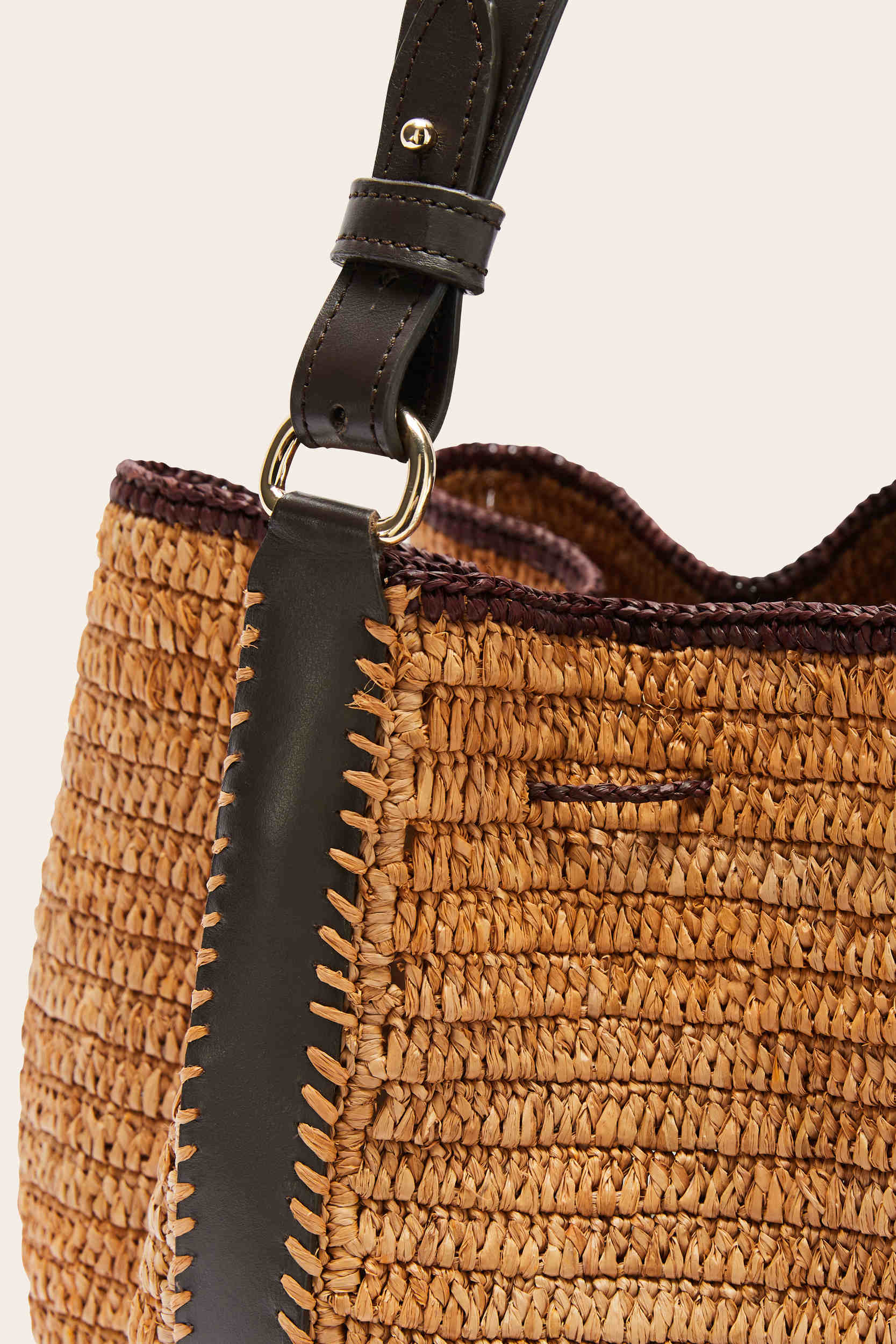Panier Sola raphia et chocolat