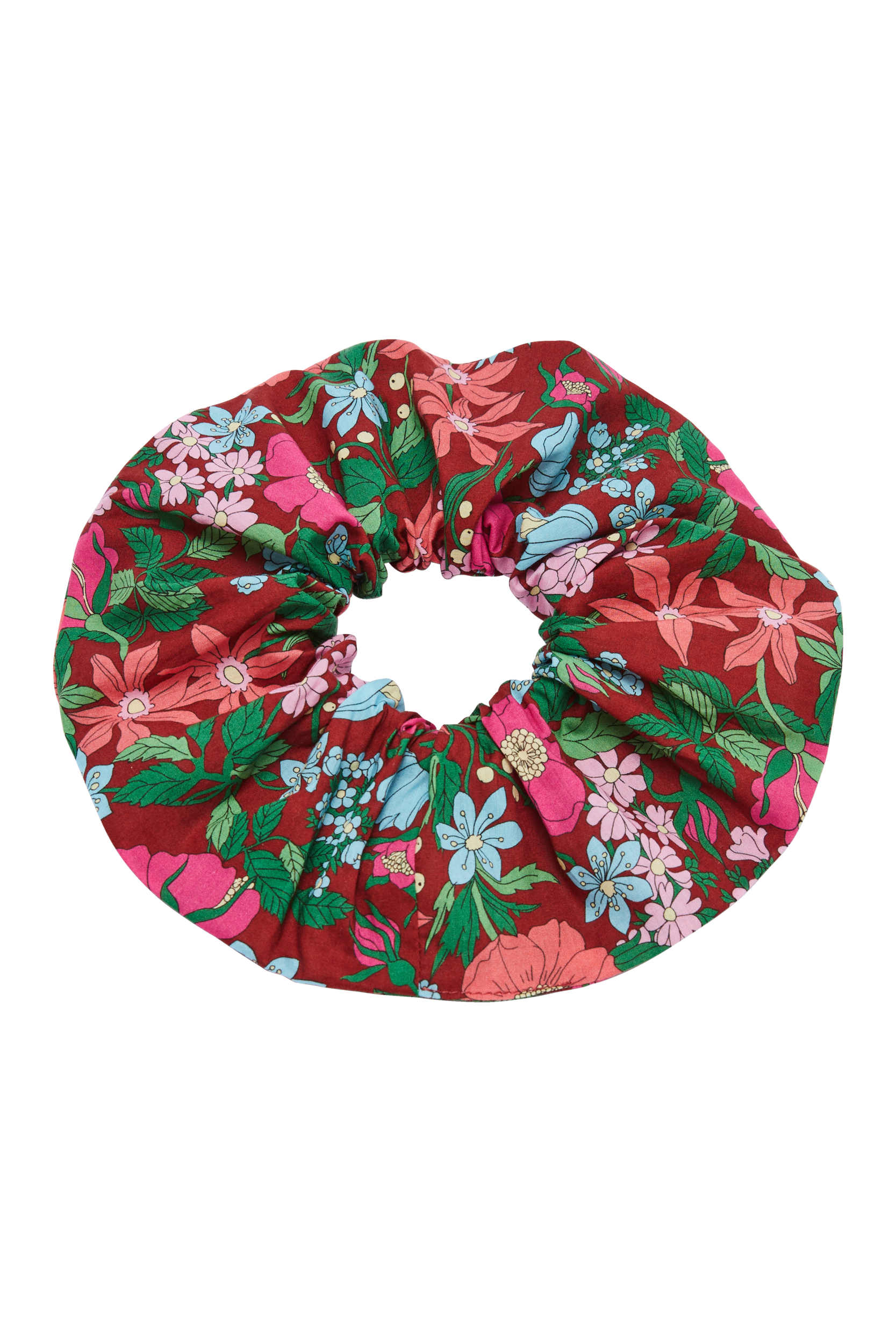 Chouchou Billy XL imprimé Liberty rose et bordeaux