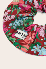 Chouchou Billy XL imprimé Liberty rose et bordeaux
