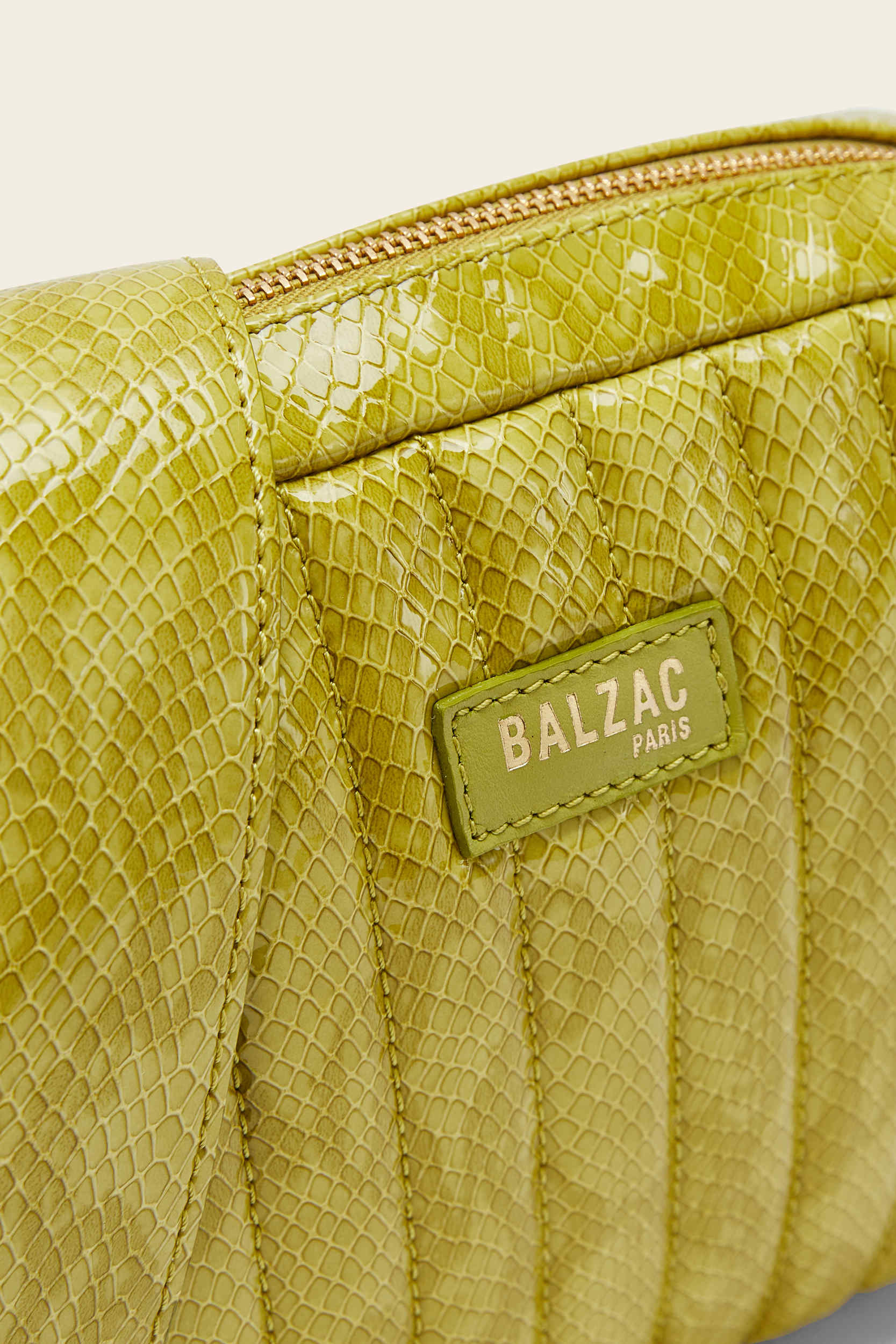 Sac César vernis embossé anis