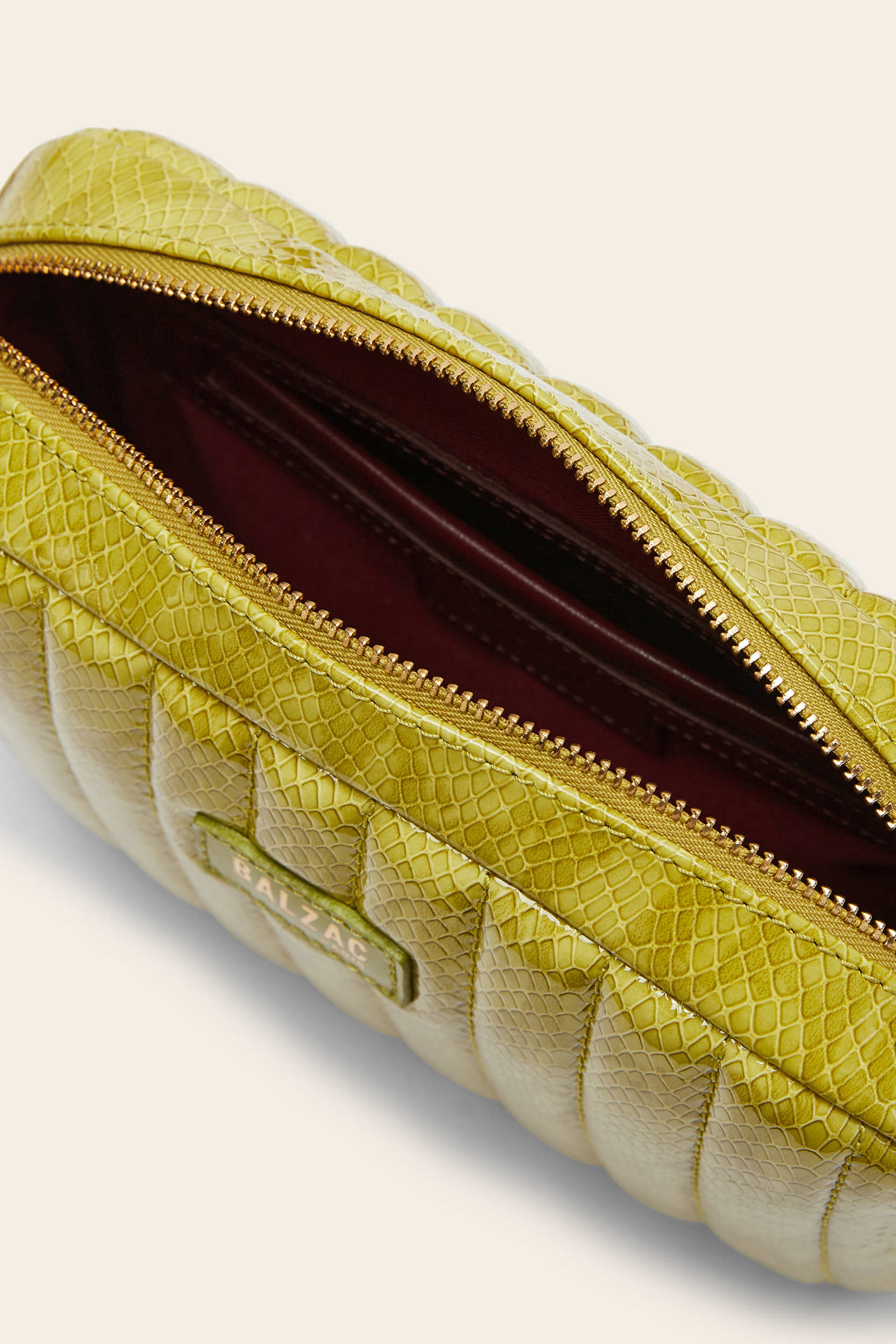 Sac César vernis embossé anis