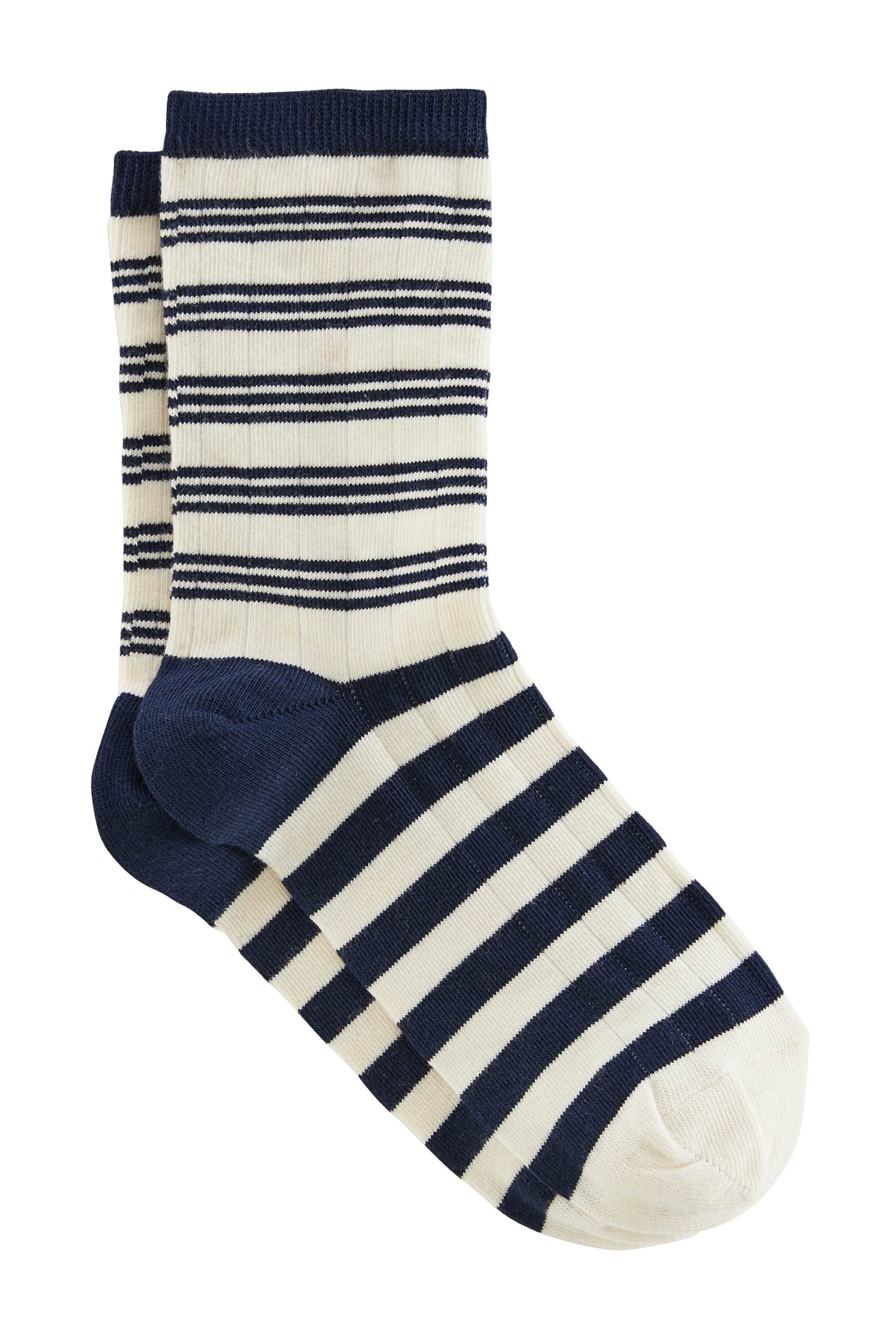 Chaussettes Ella rayures marine et écru