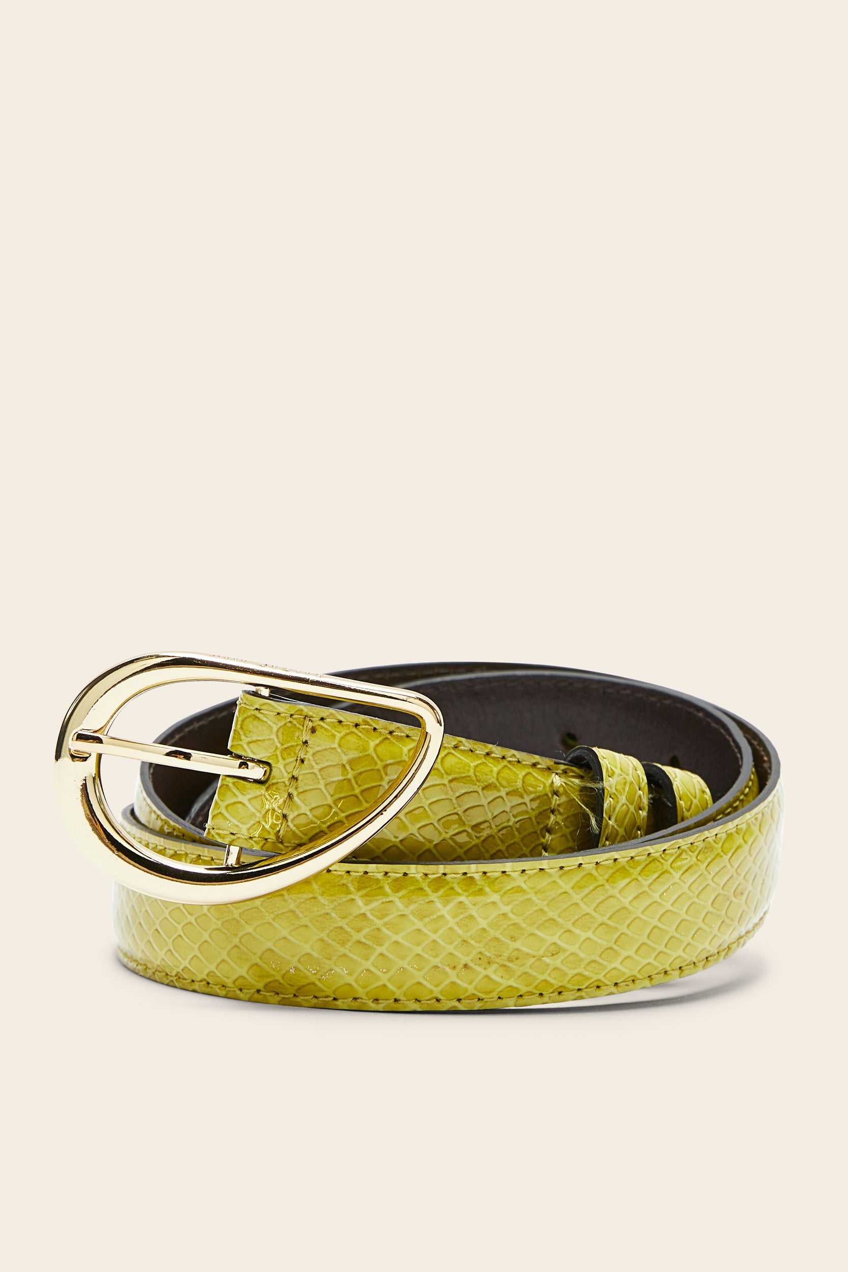 Ceinture Basma vernis embossé anis