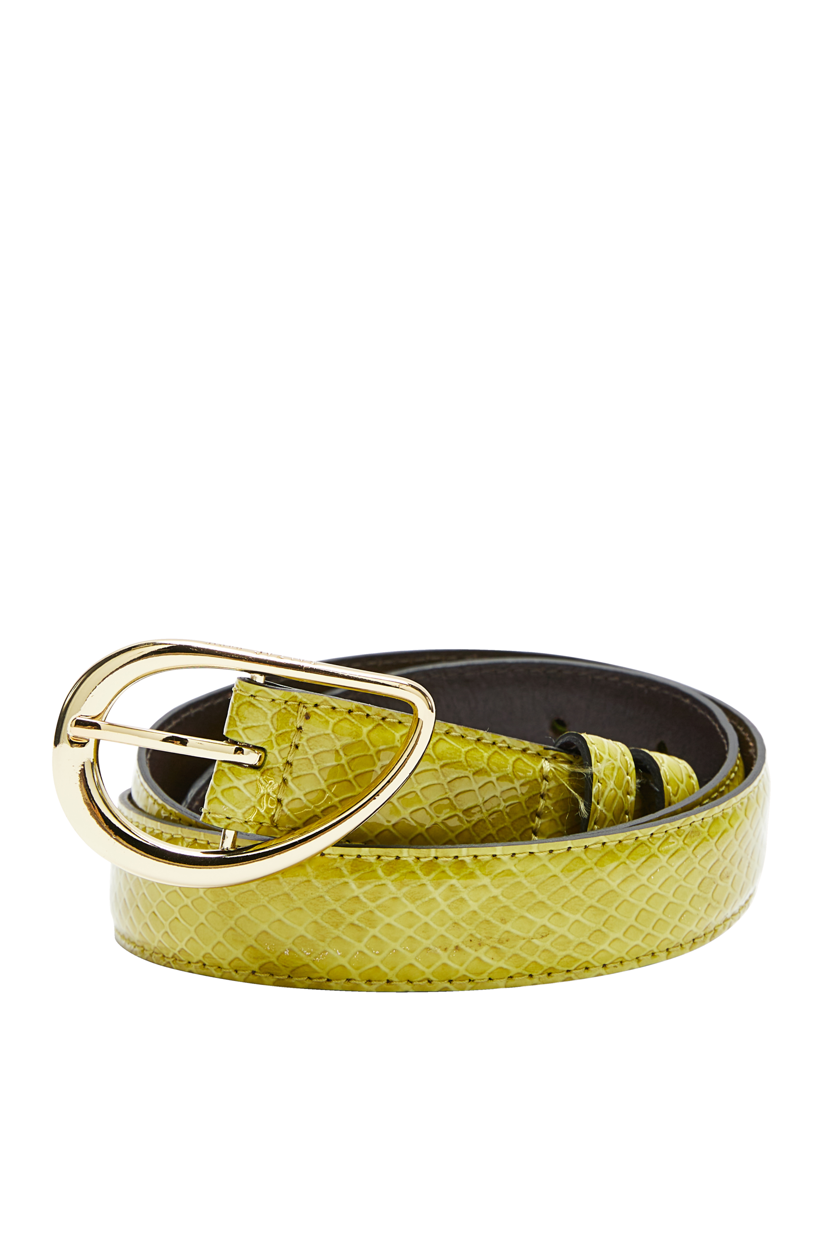 Ceinture Basma vernis embossé anis