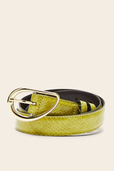 Ceinture Basma vernis embossé anis