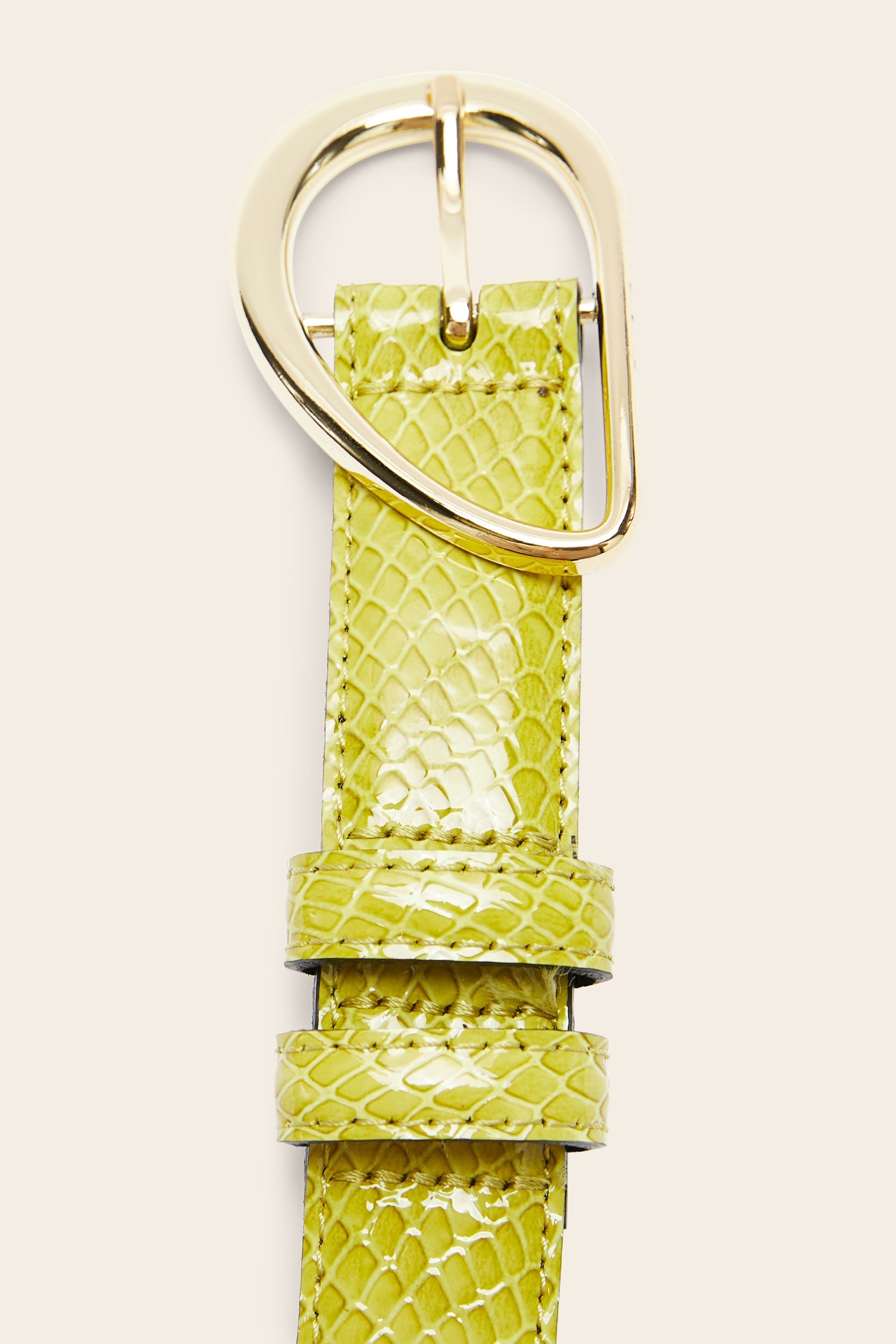 Ceinture Basma vernis embossé anis