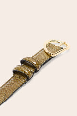 Ceinture Basma vernis embossé kaki