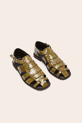Sandales Luce vernis embosé kaki
