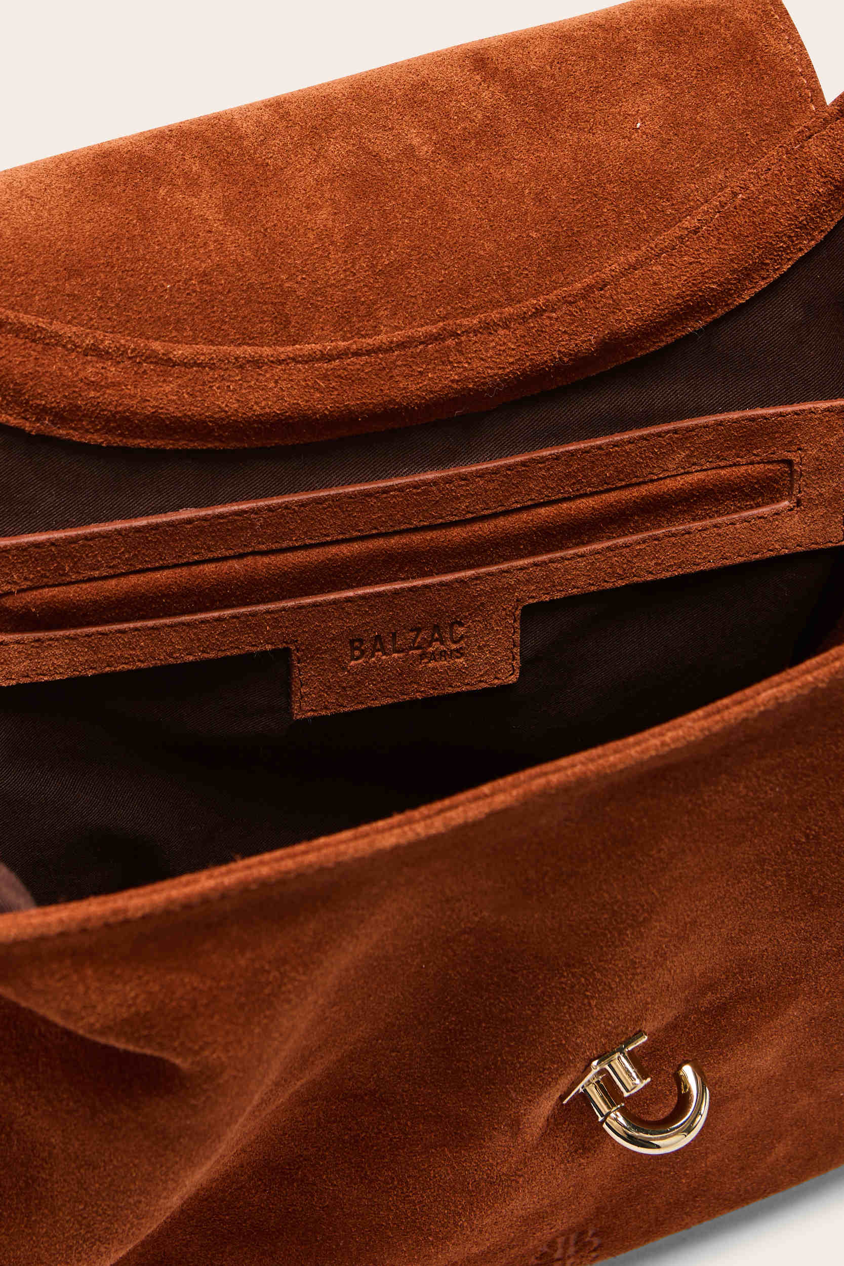 Sac Gala croûte de cuir brique