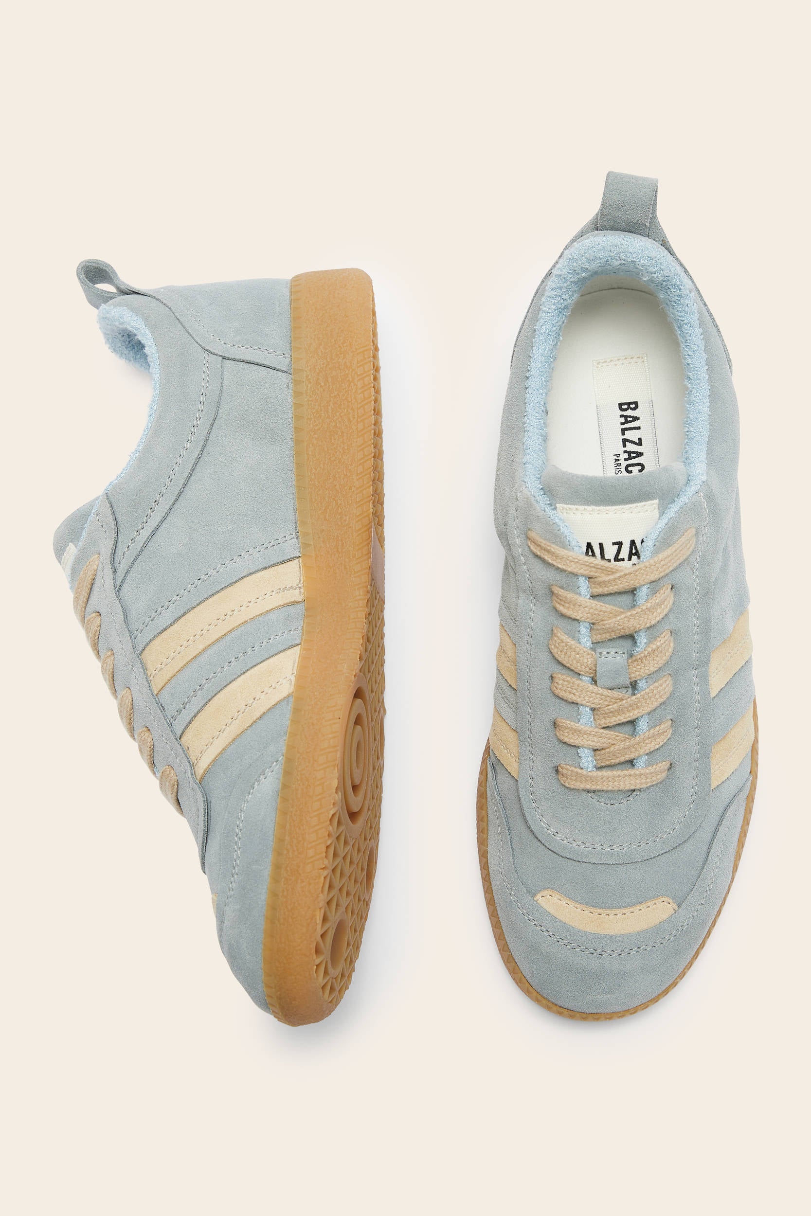 Baskets Quinn bleu et beige