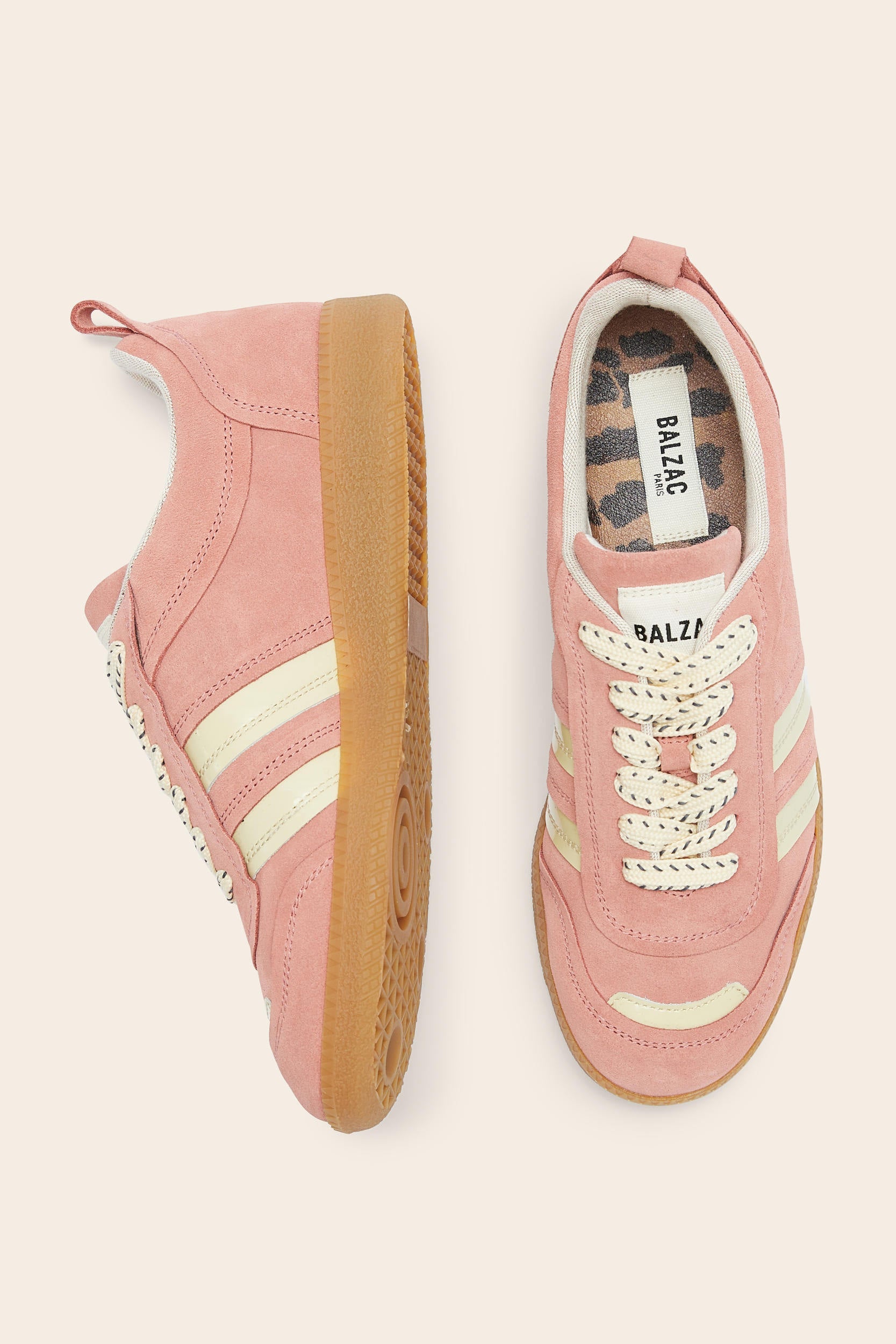 Baskets Quinn rose et jaune beurre