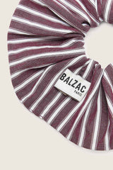 Chouchou Billy XL rayures prune