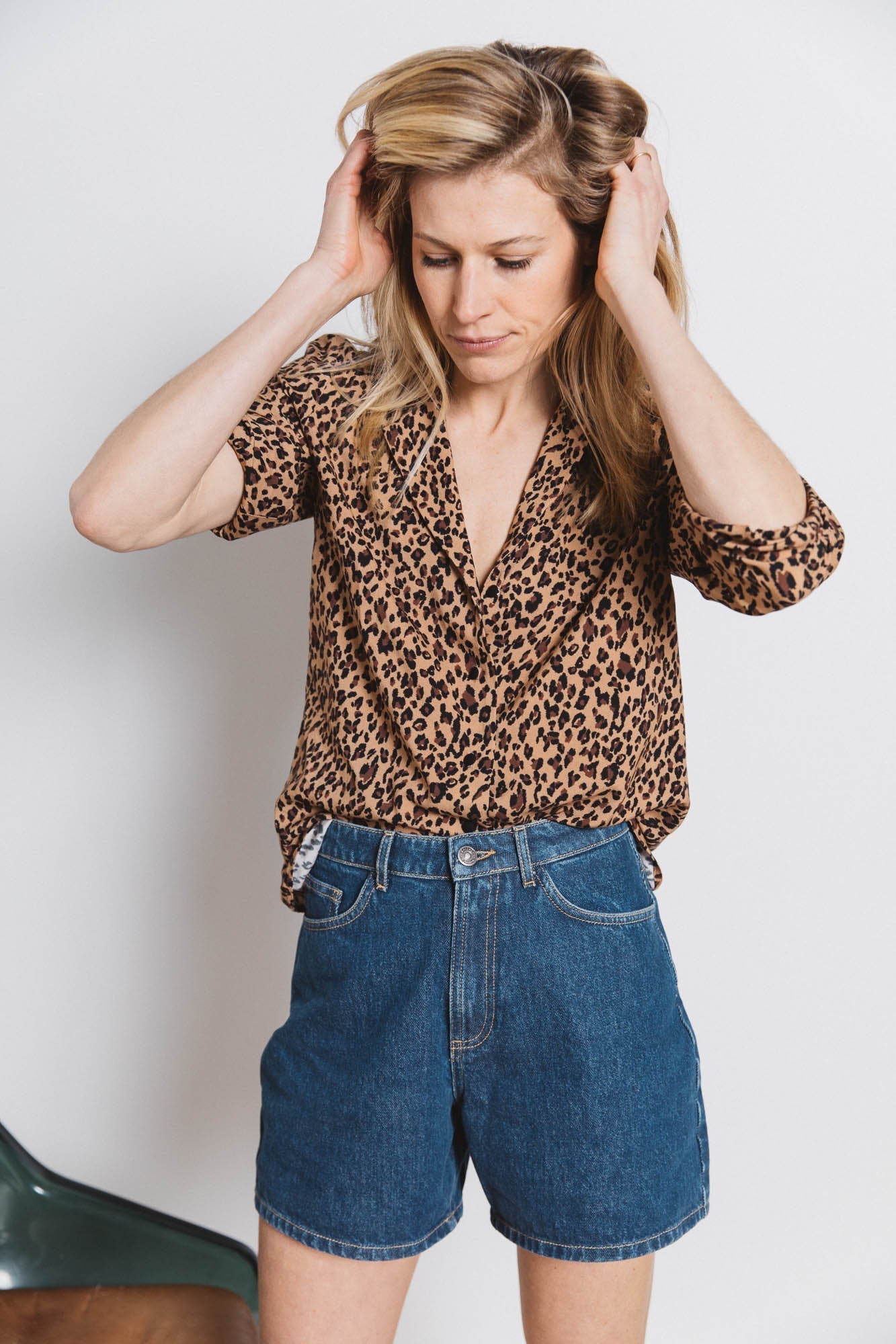 Short Maylone bleu midi