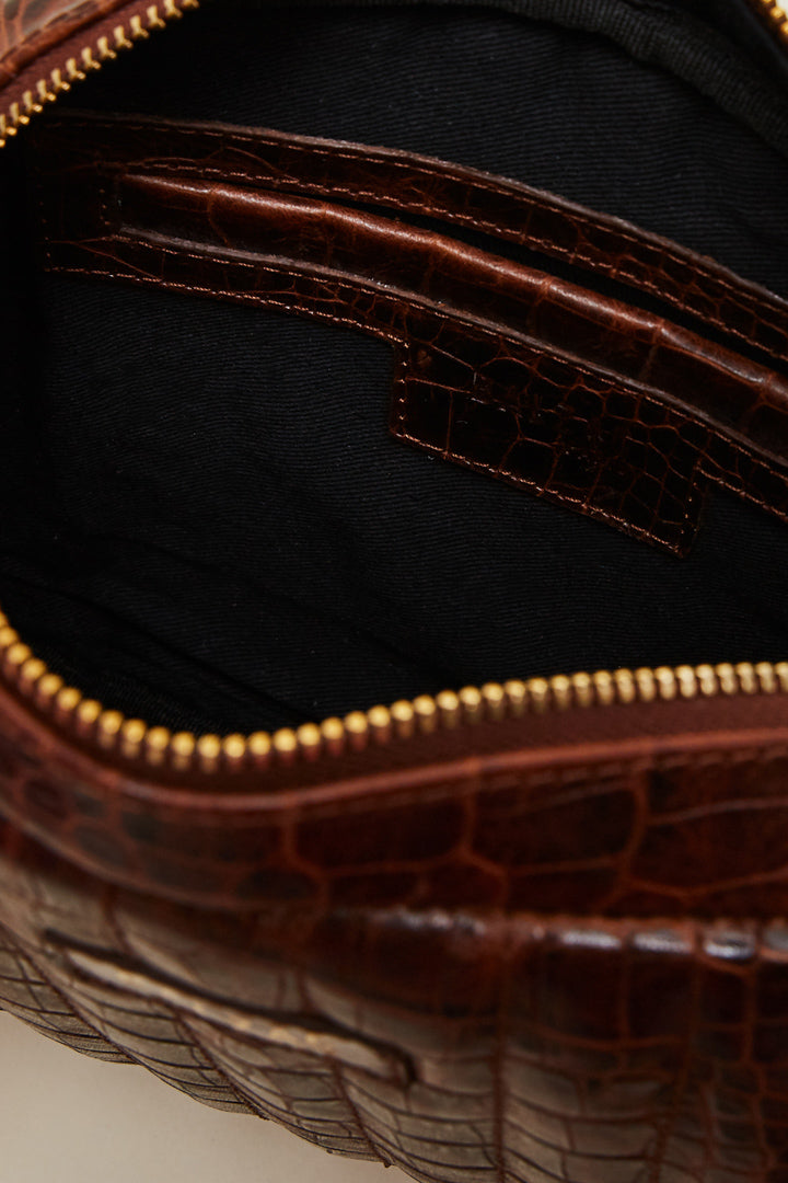 Sac César cognac embossé