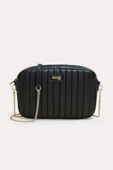 Sac Grand César noir lisse chaine amovible