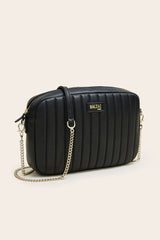 Sac Grand César noir lisse chaine amovible