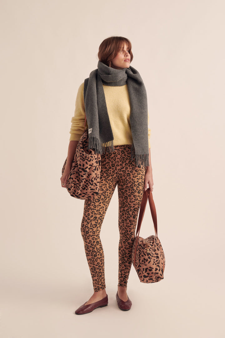 Legging Calme léopard café