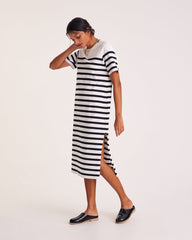 Robe Claodia à rayures noires