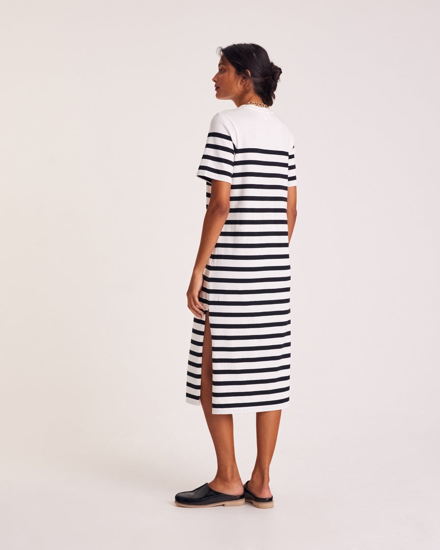 Robe Claodia à rayures noires