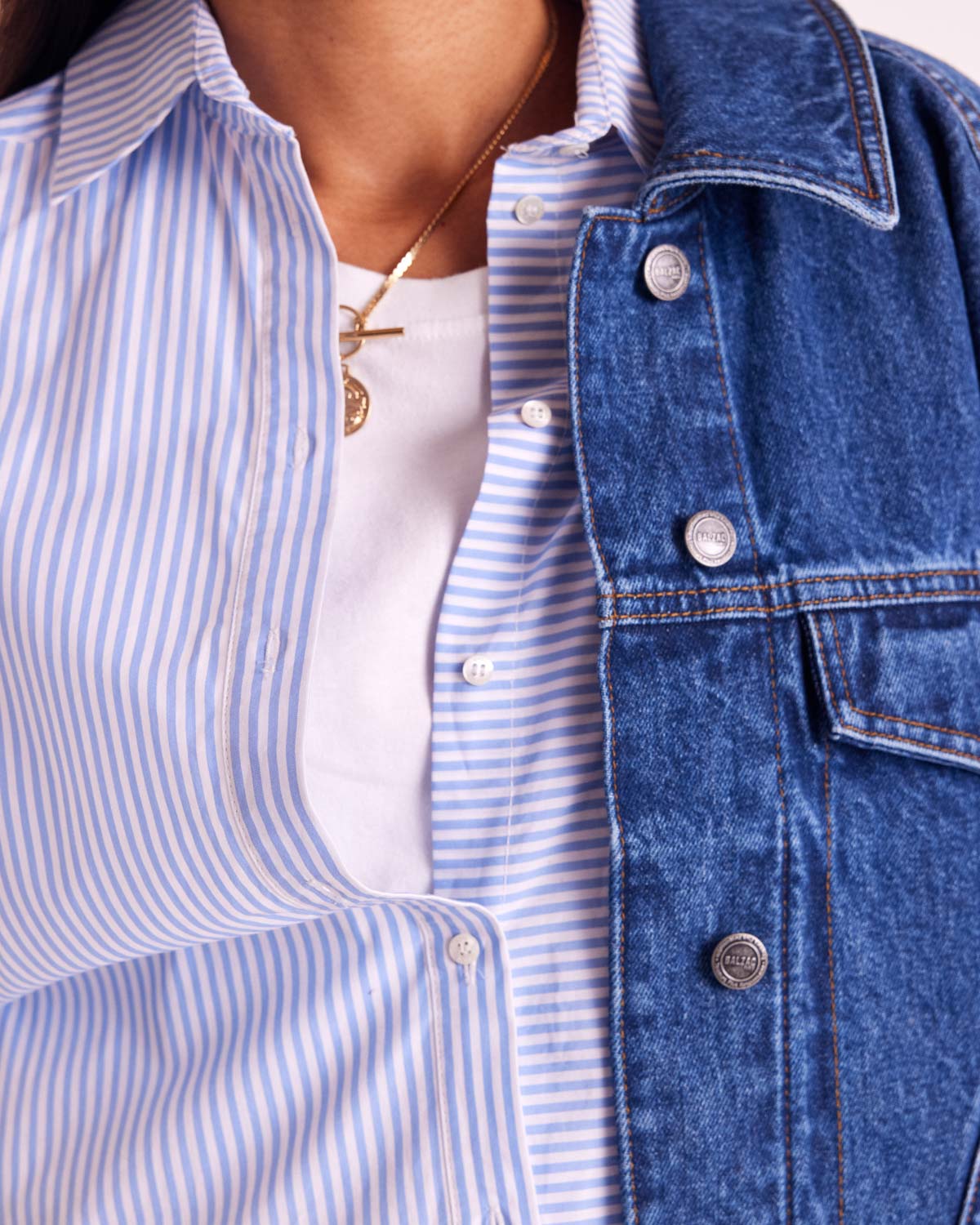 Chemise Ulysse rayures bleu et blanc