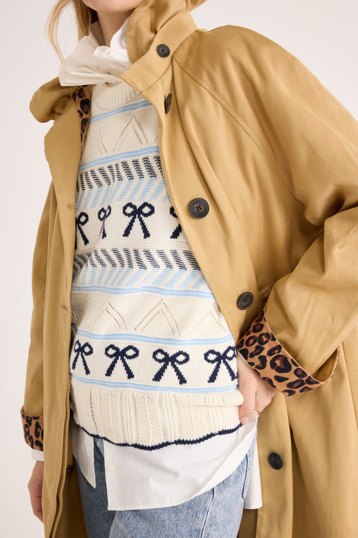 Pull Priska écru et marine