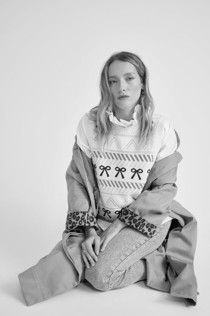 Pull Priska écru et marine