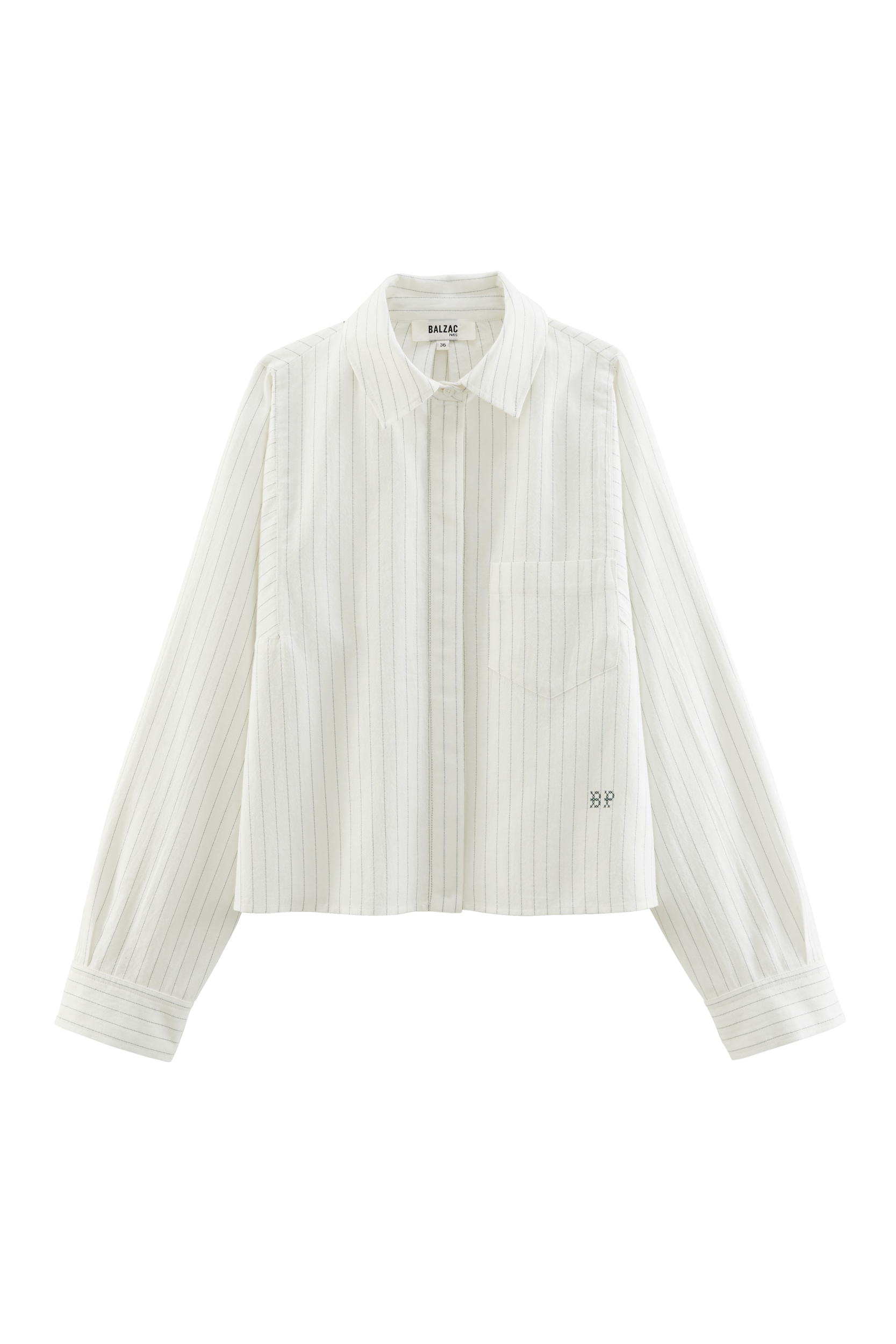 Chemise Eustache rayures vert et écru