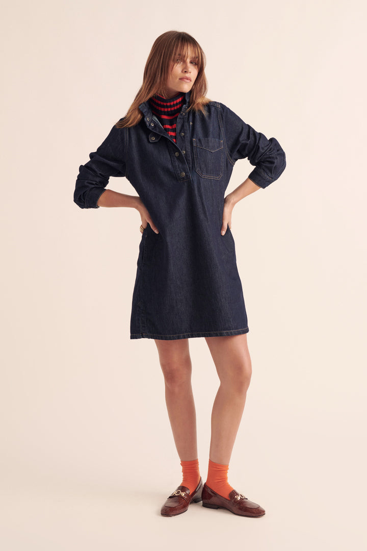 Robe Clélie bleu brut