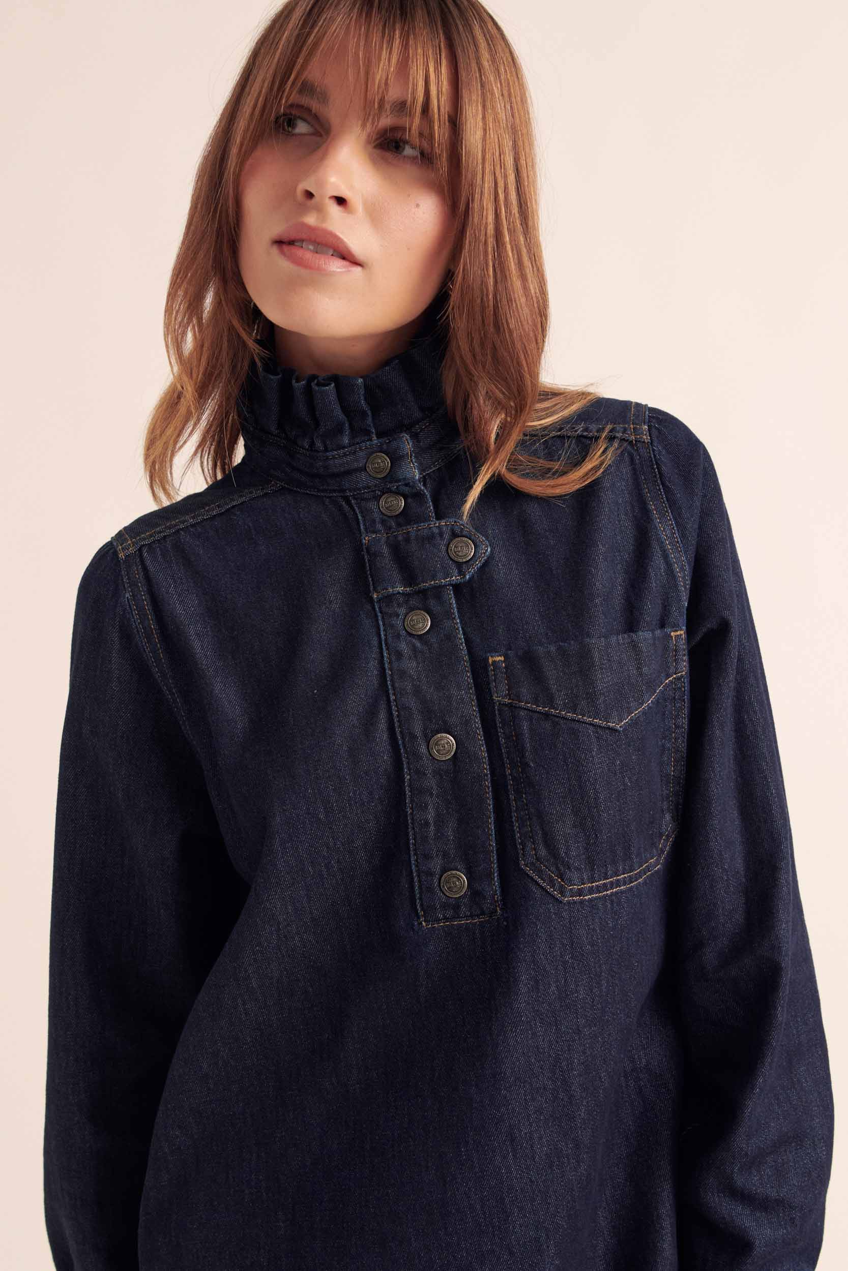 Robe Clélie bleu brut