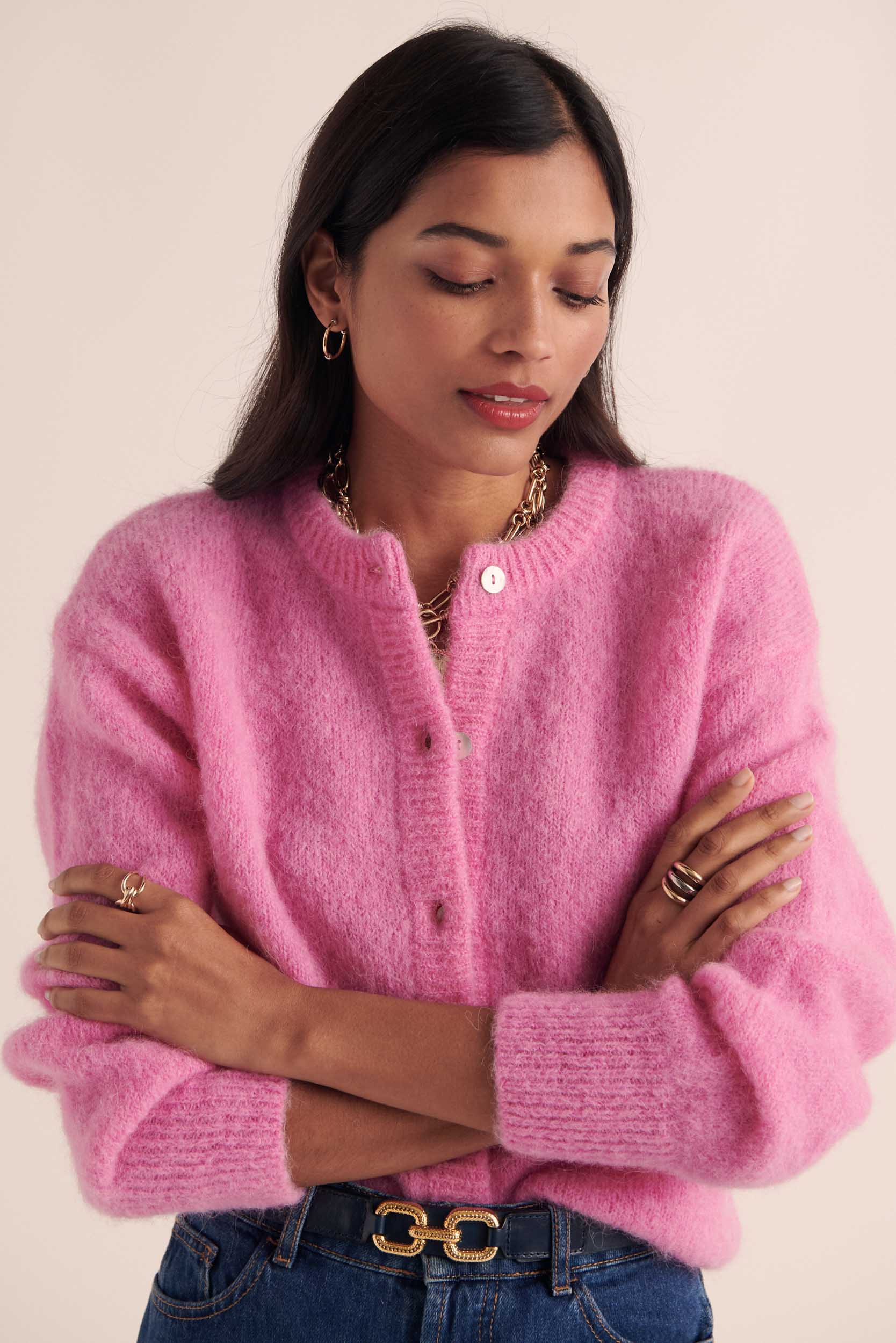 Cardigan Douceur rose
