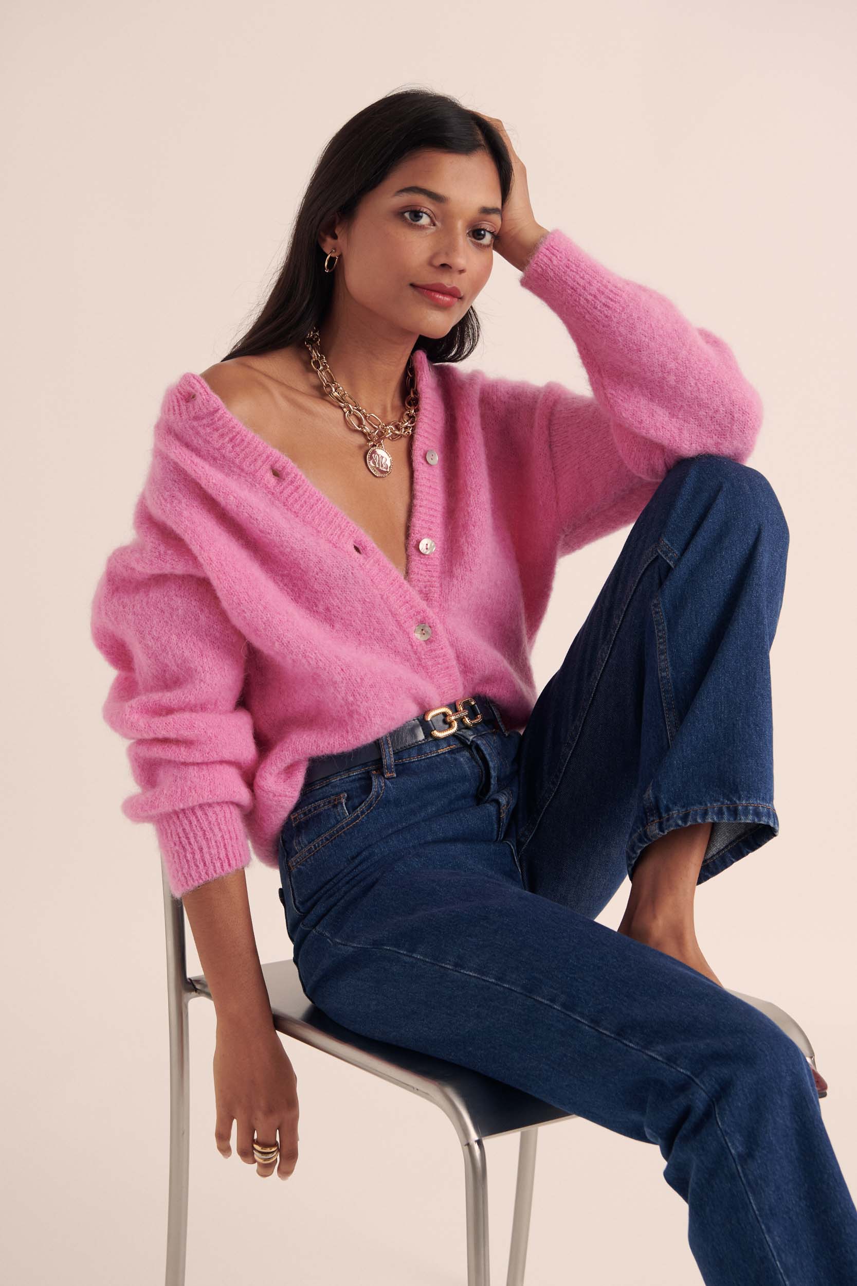 Cardigan Douceur rose