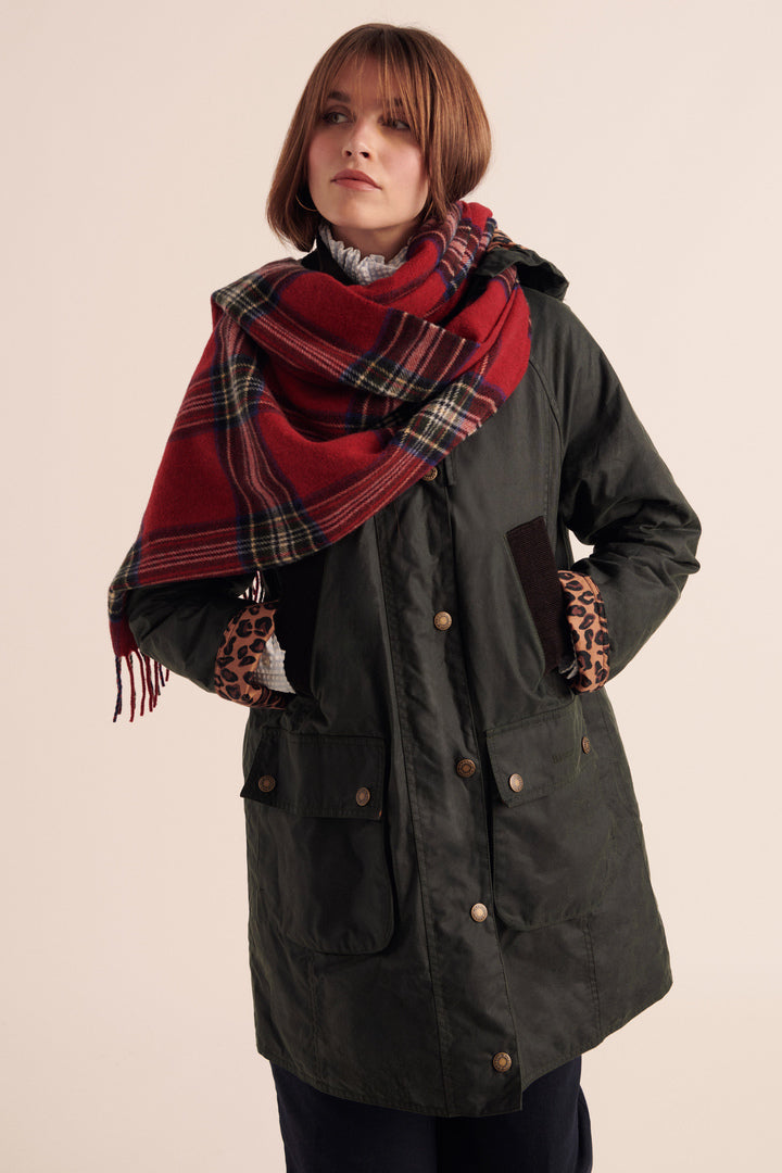 Écharpe Public tartan rouge