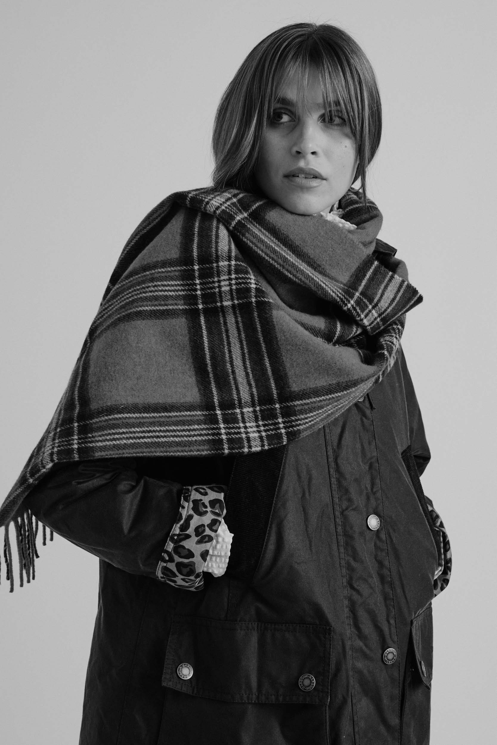 Écharpe Public tartan rouge