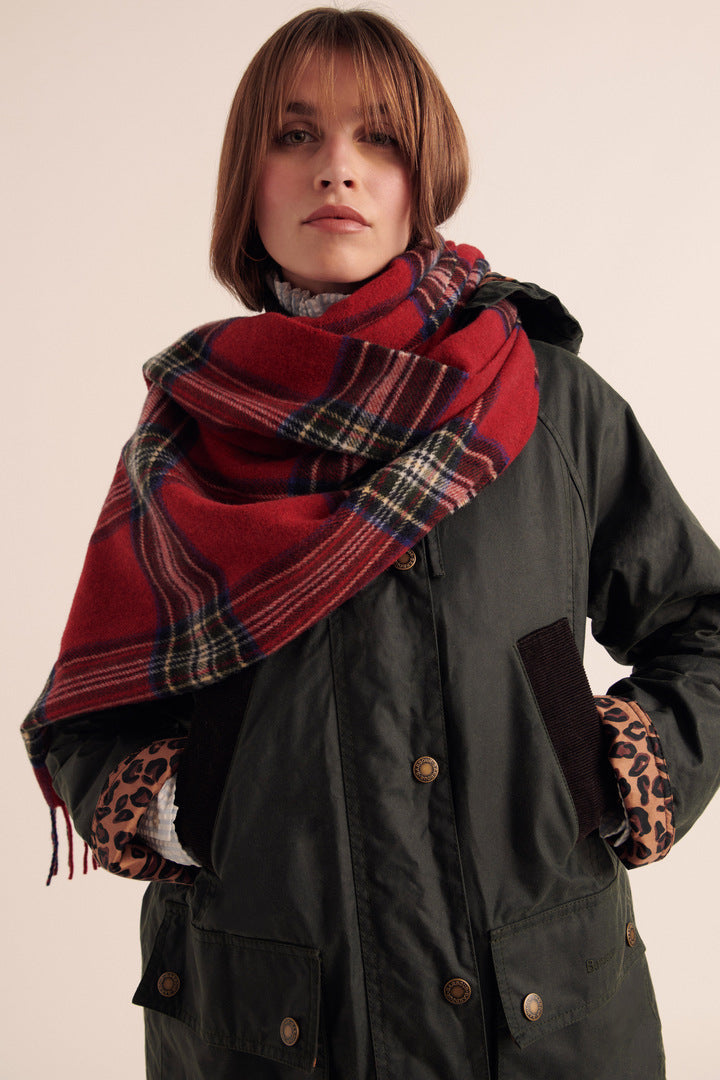 Écharpe Public tartan rouge