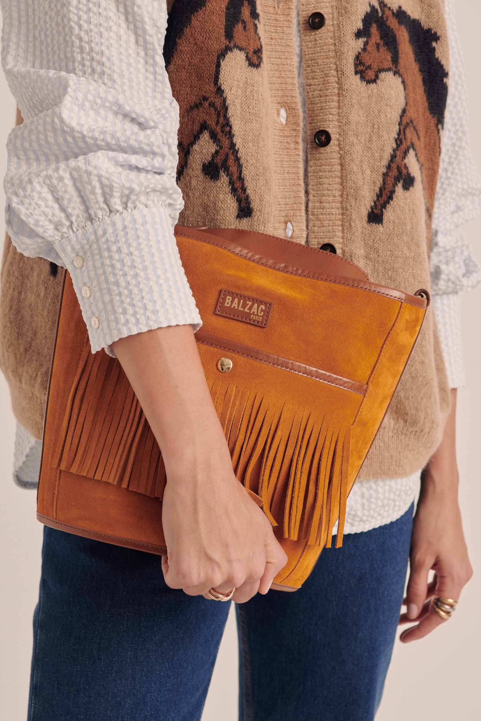 Sac Sofia franges camel