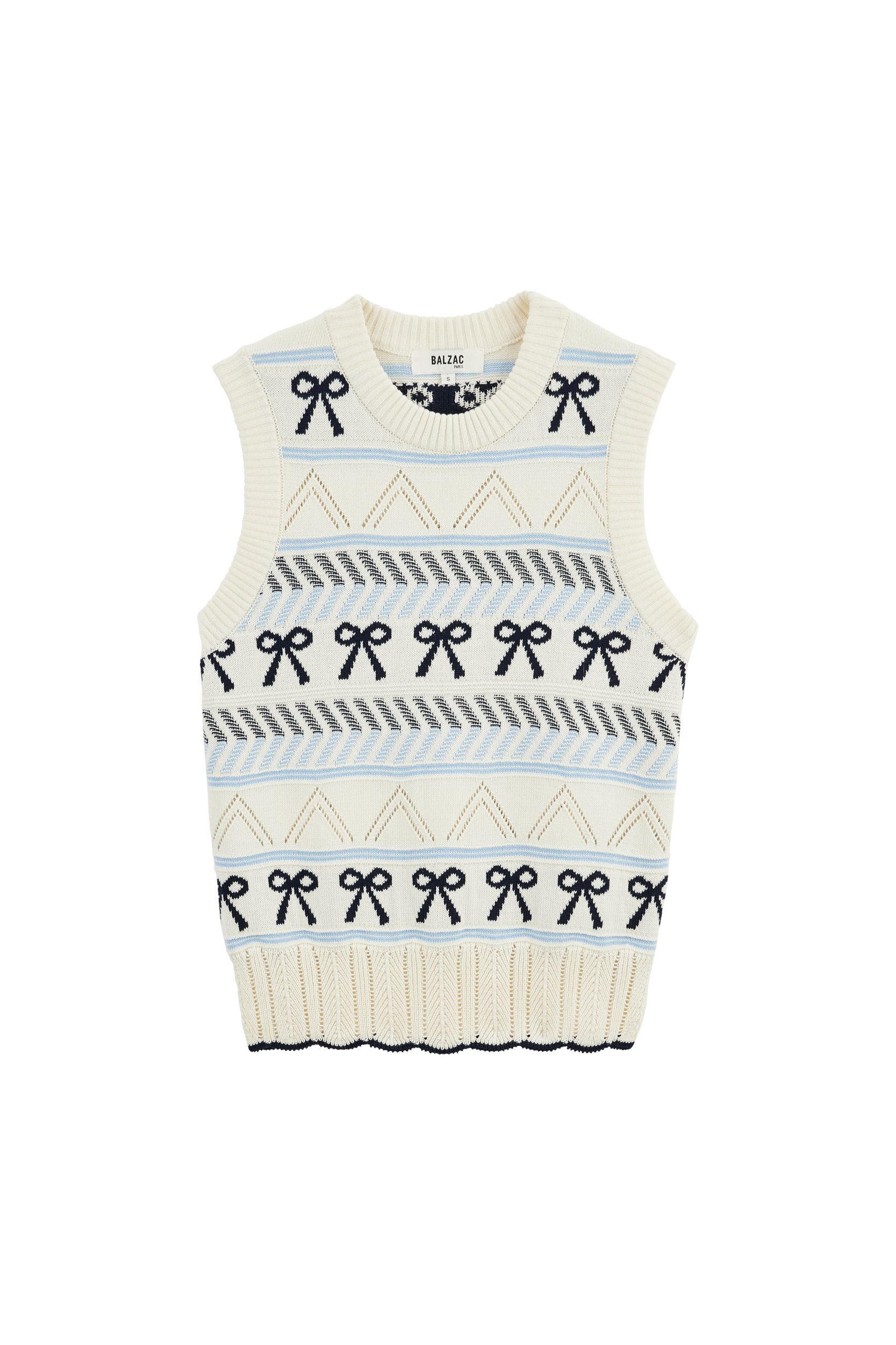 Pull Priska écru et marine