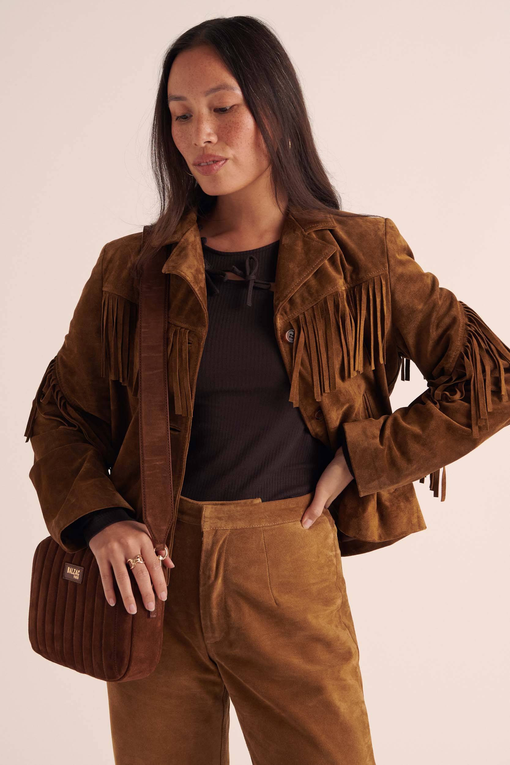 Pantalon Selby croute camel