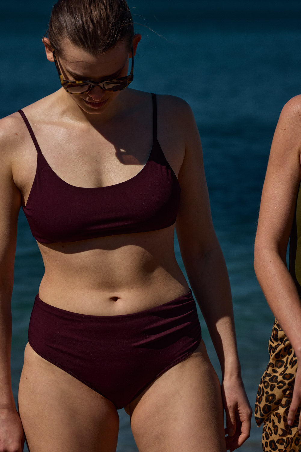 Haut de maillot Magali prune
