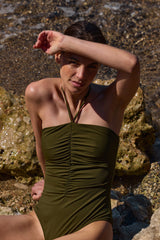 Maillot de bain une pièce Natalia kaki
