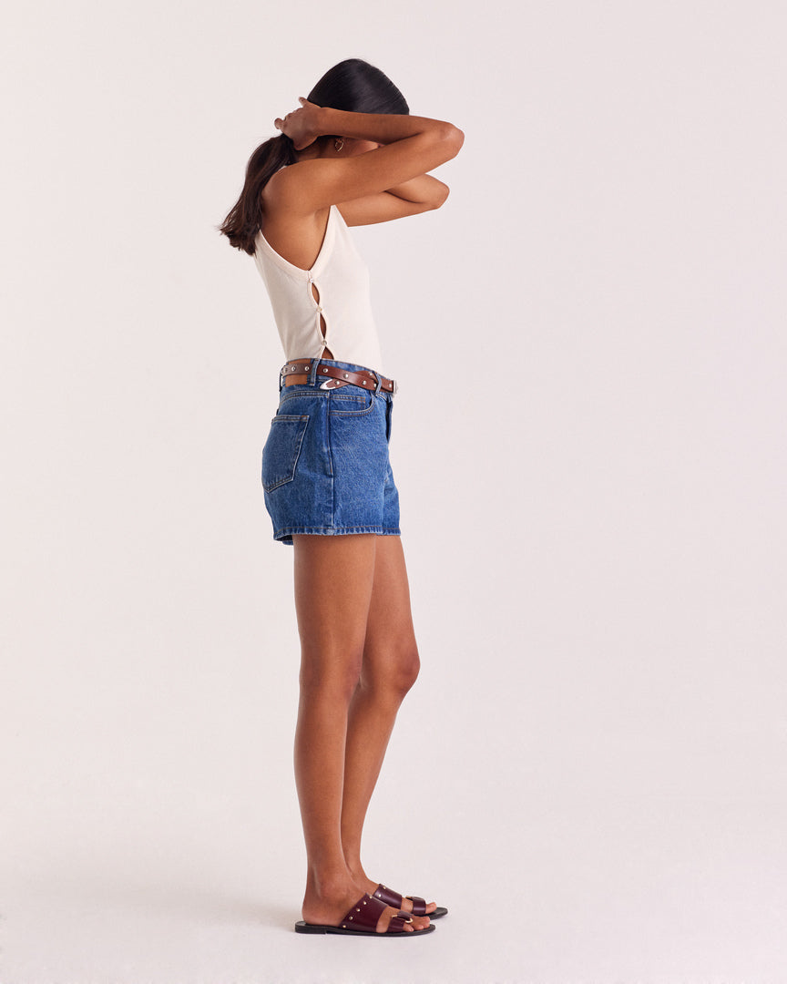 Ceinture Cameron clouté camel