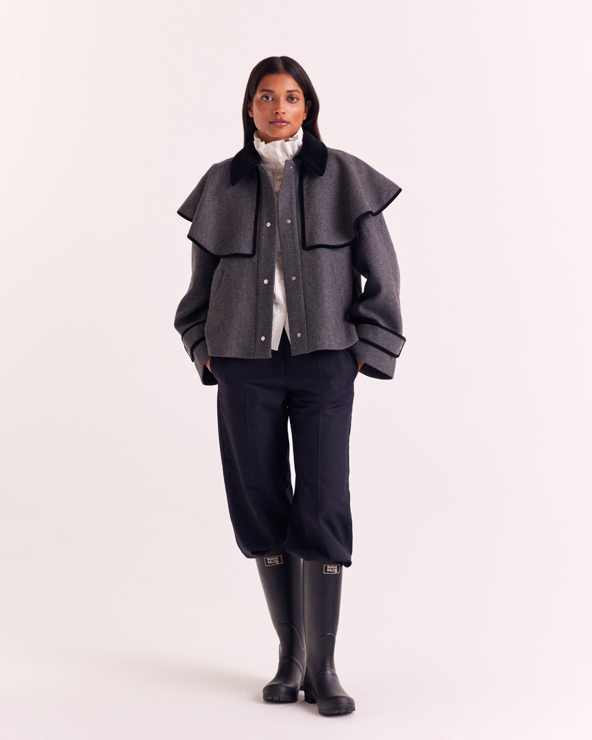 Manteau Juliette gris et noir