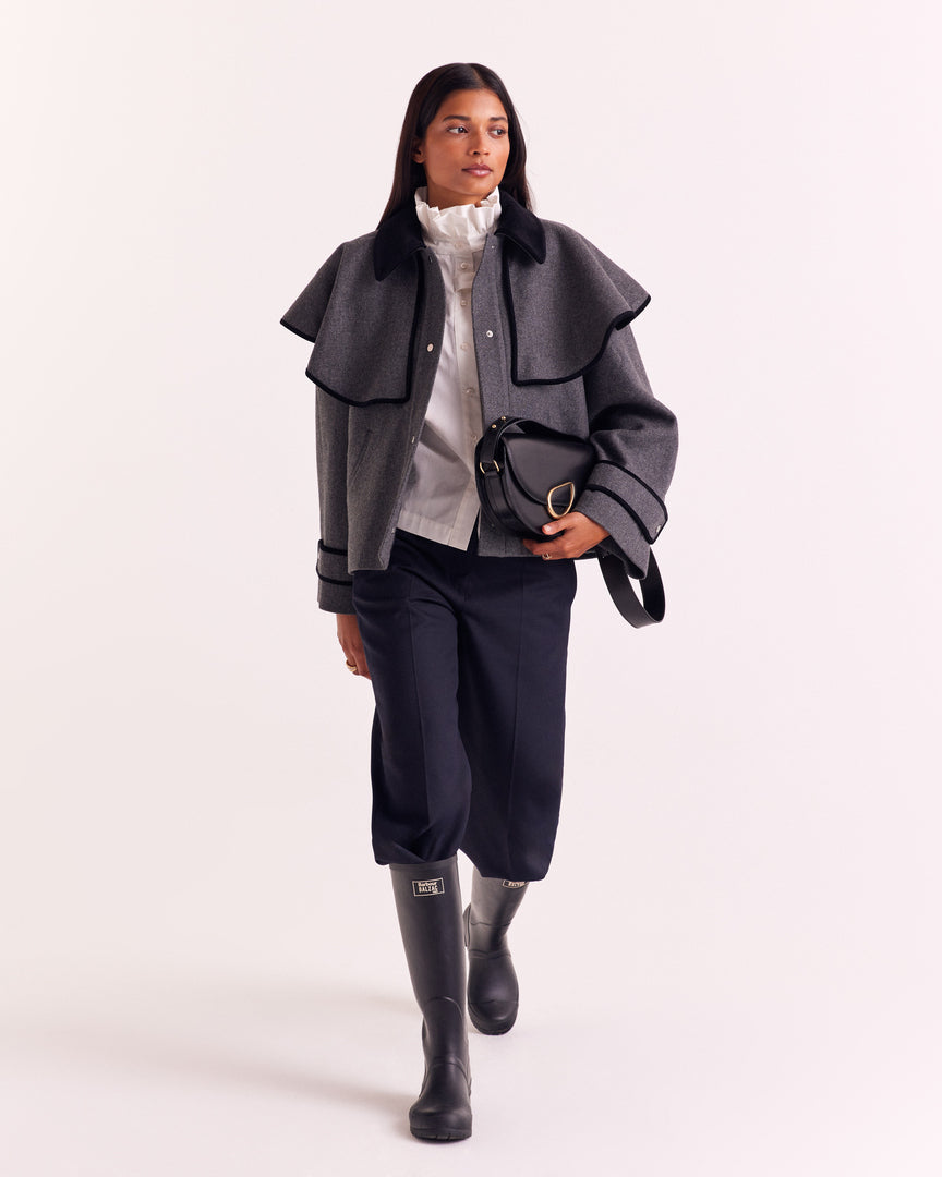Manteau Juliette gris et noir
