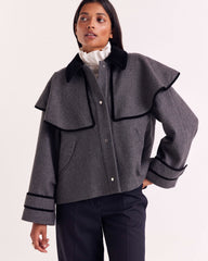 Manteau Juliette gris et noir