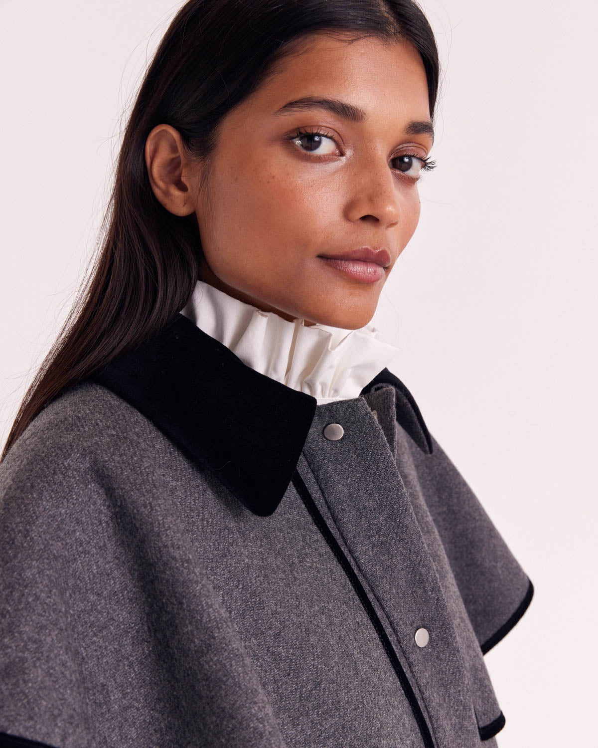 Manteau Juliette gris et noir