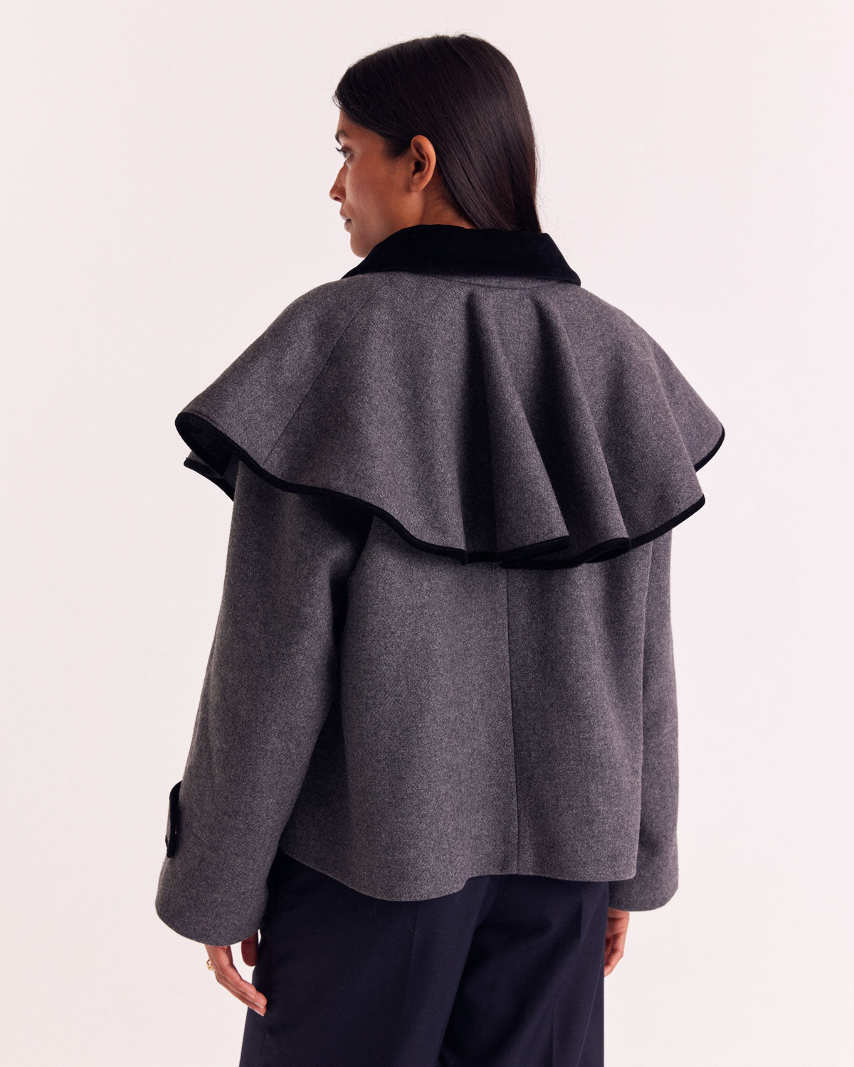Manteau Juliette gris et noir