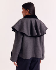 Manteau Juliette gris et noir