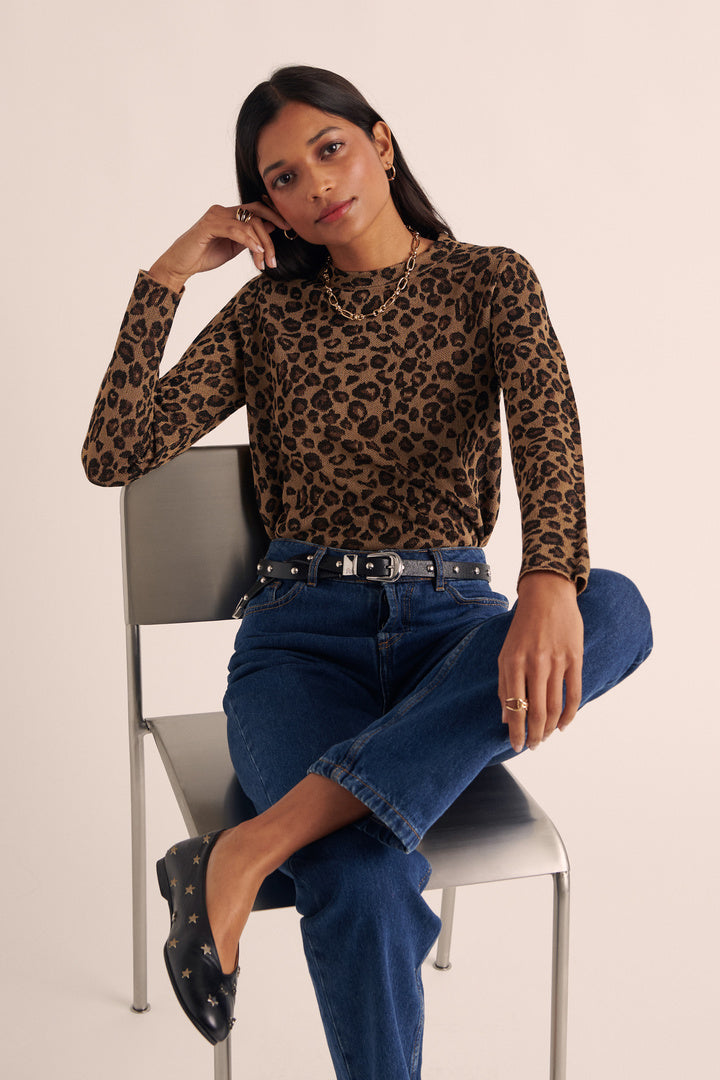 Pull Daniel léopard irisé