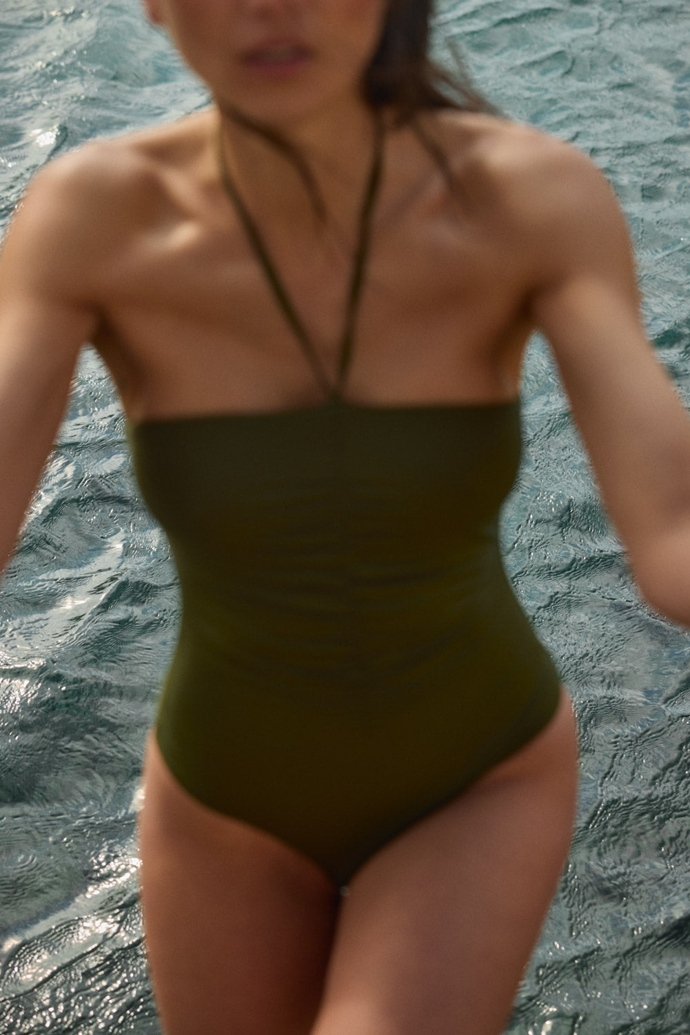Maillot de bain une pièce Natalia kaki