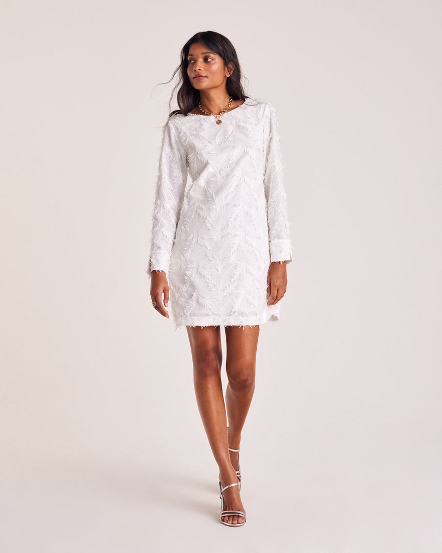 Robe Amada plume blanche